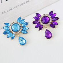 Promotion Fashion Vintage Brooch Crystal Rhinestone Cheap Colorful BOW Bride Brooch Pins Women Wedding Brooch Free