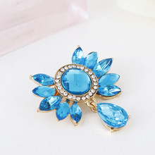 Promotion Fashion Vintage Brooch Crystal Rhinestone Cheap Colorful BOW Bride Brooch Pins Women Wedding Brooch Free