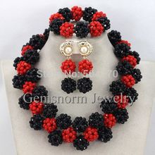 Terrific African Beads Wedding Jewelry Set Indian Bridal Jewelry Set Costume Beaded Jewelry Set 2014 Hot