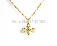2014 Newest Listing Jewelry Necklace,Cute Honey Bee Pendant Necklace, Bee Princess Necklace–30pcs/lot