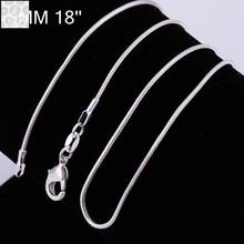C008-18 Hot sale fashion different sizes 925 silver snake chain