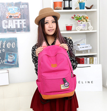 SUGAR  2014 New Women Canvas Cartoon Cat Ear Backpack Schoolbag Men Canvas Backpacks Travel Hiking
