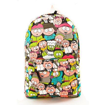 2014 Cartoons graffiti printed casual men women s canvas Backpacks Fashion student School bags travel shoulder