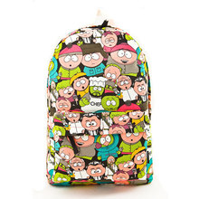 2014 Cartoons graffiti printed casual men&women’s canvas Backpacks,Fashion student School  bags travel shoulder bag