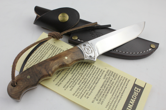 Hot Sale Oem Browning Shadow Wood Hunting Knife Camping tool Survival Knife Outdoor knife Free Shipping