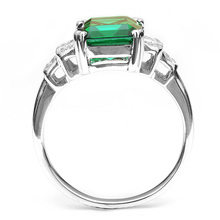  2014 New Fashion 3ct Genuine Nano Russian Emerald Ring 925 Solid Sterling Silver Set High