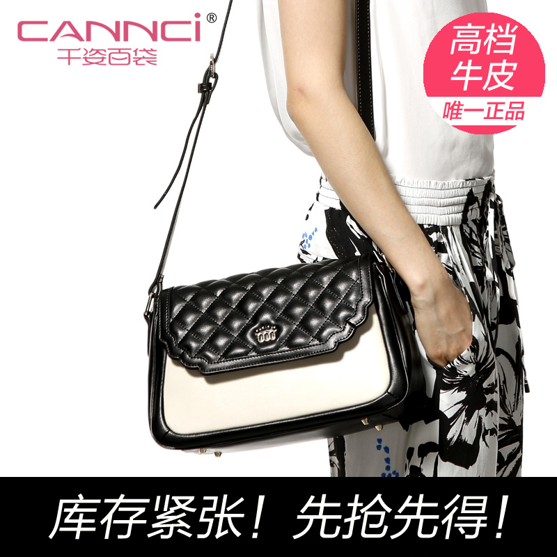 Cannci 2014 women s plaid handbag shoulder bag fashion leather bag messenger bag