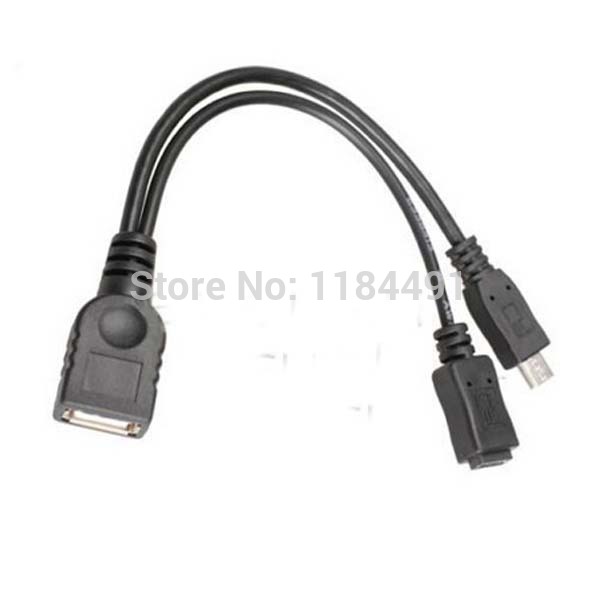 Micro USB Male To Micro USB Female Host OTG Cable Micro USB Adapter Y Splitter JYnEE