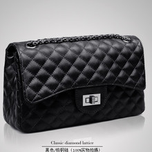 Special Offer!Women Handbag PU Leather bags women vintage classic plaid chain messenger bag channelled style shoulder bag 2color