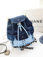 2014 New Korean Version Of The Influx Of Women Hit Color Retro Denim Cloth Shoulder Bag