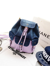 2014 New Korean Version Of The Influx Of Women Hit Color Retro Denim Cloth Shoulder Bag