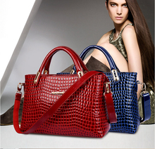 2014 for Crocodile women s genuine leather handbag first layer of cowhide elegant female bag fashion