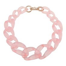 New arrival big plastic Chain Necklace Fashion Sapphire jewelry