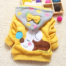 Girls clothing sweatshirt outerwear child top autumn baby pullover cartoon dot 100 cotton with a hood