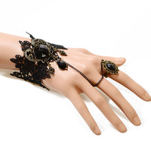 Vintage Personalized Halloween Wrist Black Lace Bracelet Set Z4T6