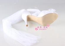Free shipping new white lace sandals elegant wedding shoes for women open toe fashion bridal shoes