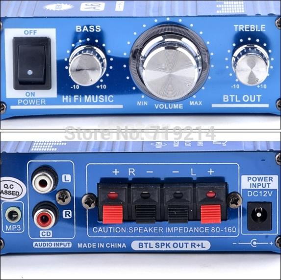 Купить Hi-Fi 12v мини авто автомобильный усилитель стерео аудио ...