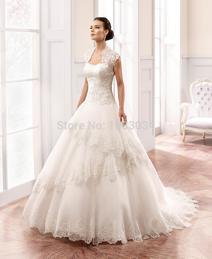 Fashion-Strapless-Bridal-Ball-Gown-Lace-Sexy-Wedding-Dress-2015-Open ...