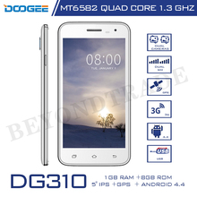 Original Doogee Brand DG310 Android Smartphone MTK6582 1.3GHz Quad Core 1G RAM 8G ROM 5.0 Inch 5.0MP Camera 3G Mobile Phone