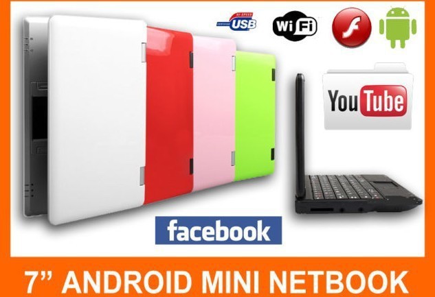 2015 Hot Sell 7 inch mini laptop android 4 2 OS VIA 8880 netbook dual core