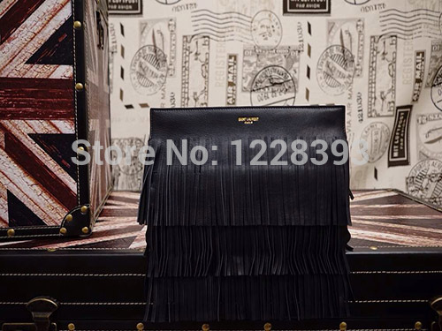 Asidun New hot genuine leather tassel women day clutch ys clutch bag saints clutch leather original