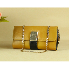 Women clutch purse shoulder bag chain leather bag cow leather Small carteira feminina designer clutch famous