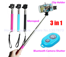 3 in 1 Extendable Handheld Camera Tripod Mobile Phone Monopod+Wireless Bluetooth Self-timer Remote Control for Smartphone