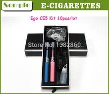 10pcs/lot EGO CE5 Electronic Cigarette  eGo Double E-cigarette kits in Gift Box Ego t Batteries Ce5 Atomizer Available