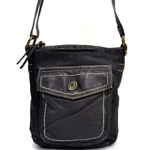 Distressed Jean Pocket Messenger Bag