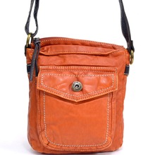 Distressed Jean Pocket Messenger Bag