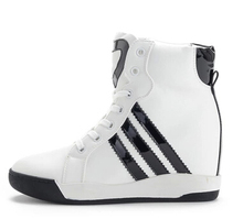 2014 New Brand Student Hidden Increasing Flat High Top Women Cavas Shoes Sneakers Platform Sneakers