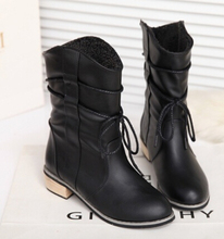 women 2015 autumn and winter black platform ankle boots with spikes casad boots botas militares impermeavel