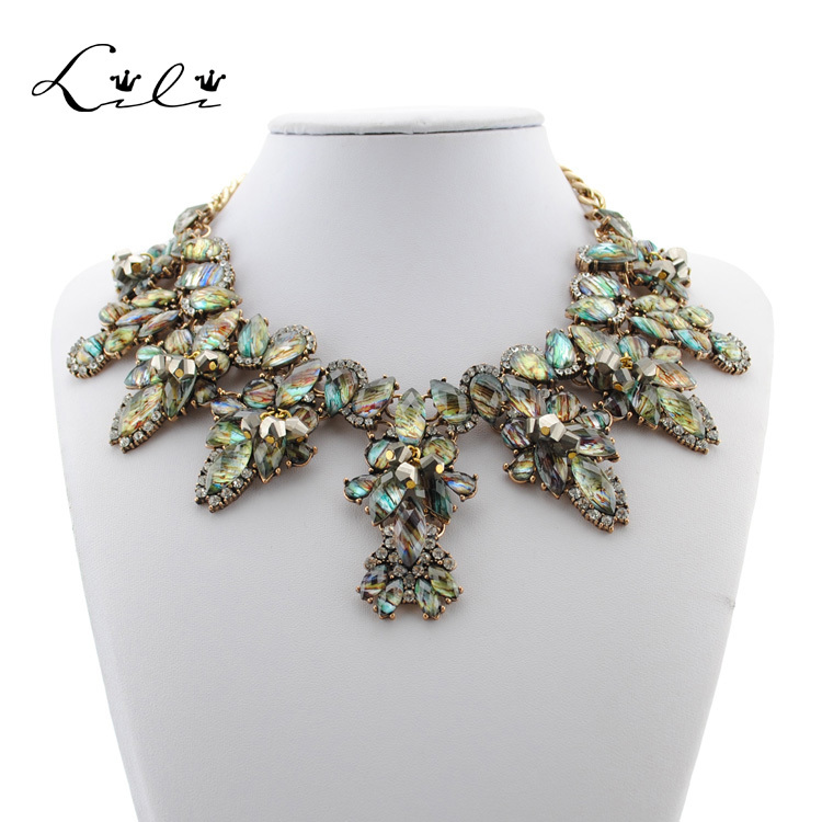 fashion necklace high quality alloy chain Za colorful shell necklaces ...