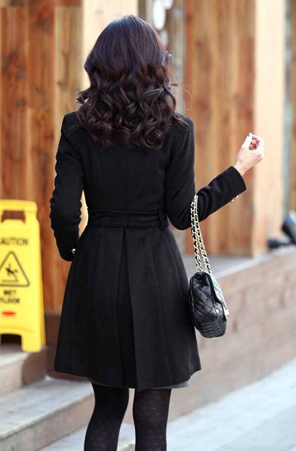 Черное Пальто Платье