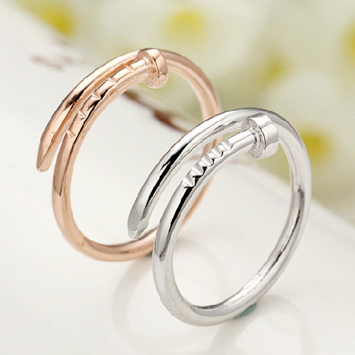 ... Wholesale-Jewelry-925-Sterling-Silver-Rose-Gold-Plated-Cool-Nail-Rings