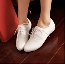 2014 autumn Genuine Leather lace casual shoes women white shoes retro fashion flats,ladies shoes,girls shoes with flat for women