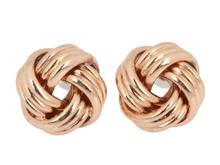 2014 New Design Love Knot Post Stud Earrings Gold Colour Filled Earring For Women Jewelry Free