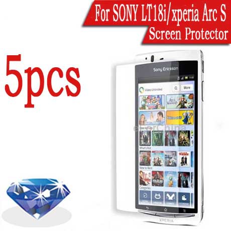 5pcs Lot Original High Quality Mobile Phone Diamond Screen Protector For Sony LT18i phone 4 2