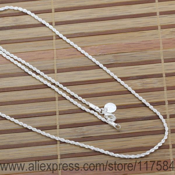 N226 925 sterling silver Necklace 925 silver Pendant fashion jewelry Line 2mm 16 18 20 22