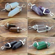 Gemstone Rock Crystal Healing Point Chakra Reiki Pendant Bead For Necklace