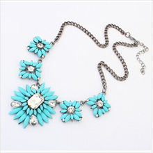 Star Jewelry New Choker Fashion Necklaces Earrings For Women 2014 Statement Pendant Stone Bohemia Sweet Necklace
