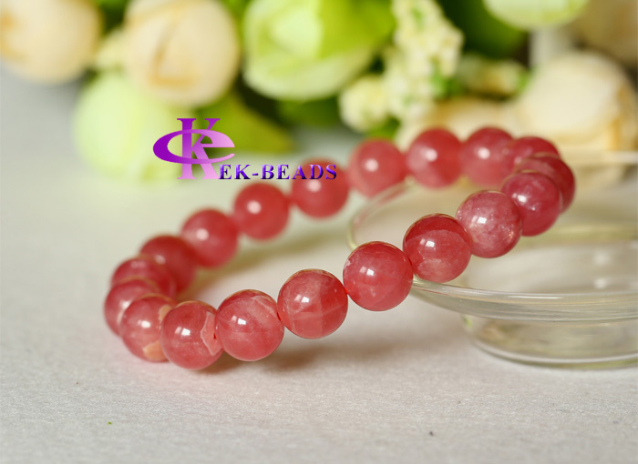 High Quality Genuine Natural Argentina Red Rhodochrosite Stretch Finished Bracelet Round beads 10mm Jewelry Beads Marriage