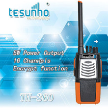 2pcs free shipping TH-360 uhf long range 5w handheld voice encryption 2 way radio