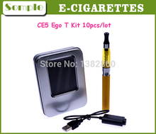 eGo CE5 kit  Aluminum Case kits CE5 Clearomizer 650mah 900mah 1100mah Ego-T Battery with ce5 Atomizer E-cigarette kits 10pcs/lot