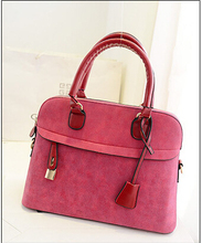 Latest tide winter 2014 new style of business OL ladies shoulder bag purple shell with small lock fashion handbags