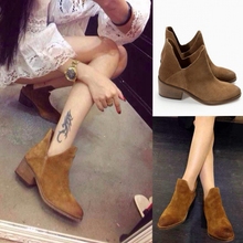 2014 New Arrival Genuine Leather Big Size 34-40 Brown Pointed Toe Fashion Casual Womens Girls Spring Autumn Martin Boots X703