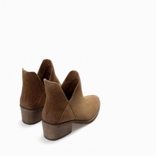 2014 New Arrival Genuine Leather Big Size 34 40 Brown Pointed Toe Fashion Casual Womens Girls