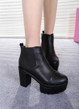 Waterproof leather shoes of new fund of 2014 autumn winters is thick with Taiwan thick soles free shipping