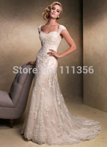 New Lace white ivory Sweetheart Neckline wedding dress custom size 2 4 6 8 10 12