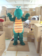 Hot Sale Crocodile Alligator Mascot Costume Adult Size Fancy Dress Suit Free Shipping